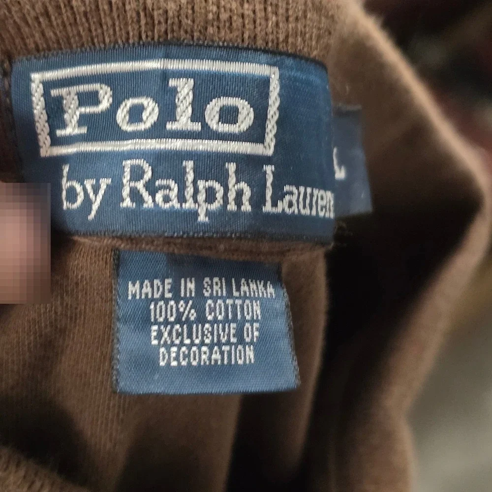 Polo Ralph Lauren Mens Large Brown Short Sleeve Cotton Pique Polo Shirt‎ Logo